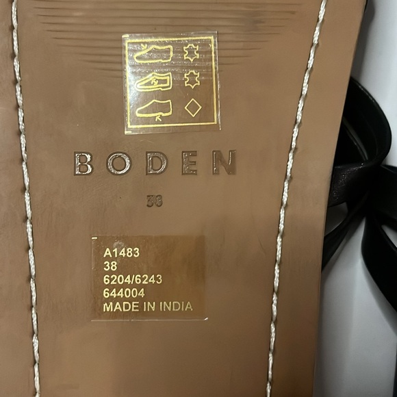 Boden Black Leather sandals size 38 EU (7.5 US) - Picture 5 of 5